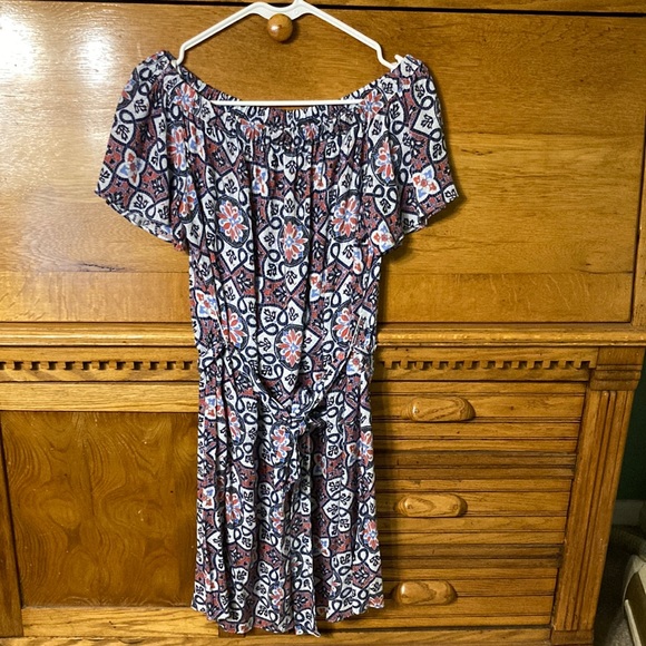 MICHAEL Michael Kors Mosaic Off the Shoulder Gauze Dress - Host Pick - New - Picture 5 of 12